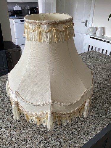Vintage fabric bell lampshade - ,
