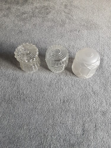 Vintage pressed glass lamp - glass,