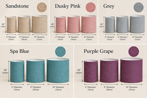 Florenzo fabric tall - drum, lamp