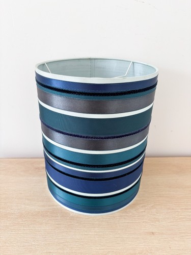 Teal blue ribbon tall drum - ribbon,