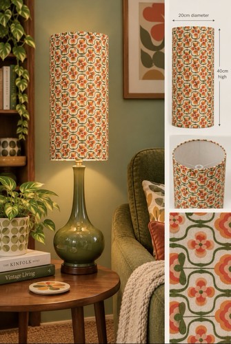 Retro floral 40cm - retro, tall