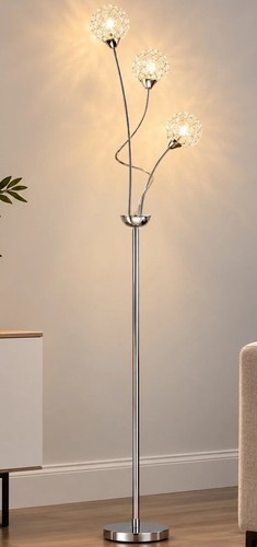Brushed chrome floor lamp - brushed, 3
