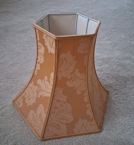 Hard fabric covered - hard, lampshade