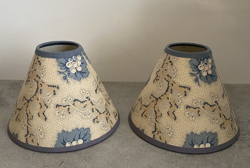 Floral card lampshades cream - floral,