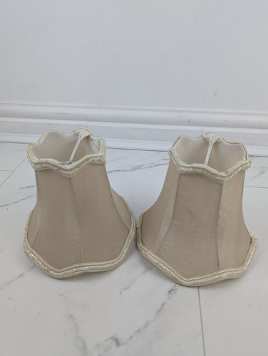 Pair vintage cream - cream, lamp