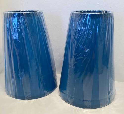 Pair fabric tall cone table - fabric,