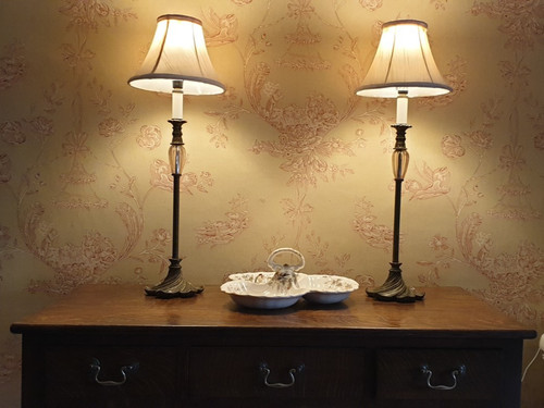 Pair tall ornate - of,