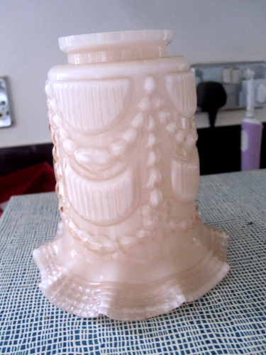 Vintage frosted pink glass - vintage,