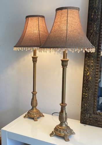 Vtg ornate gold - vtg, tall