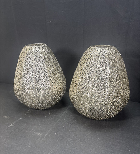 Metal filigree shade pair - filigree, 2