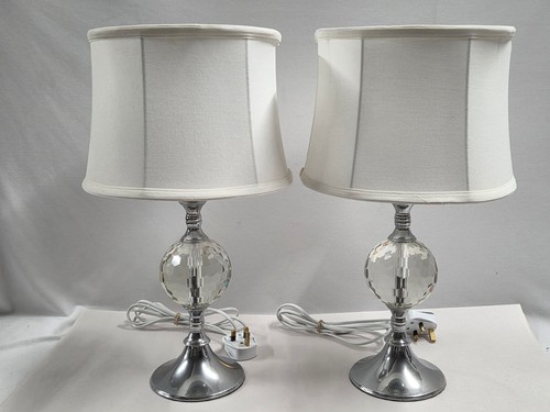 Crystal ball table lamp set - crystal,